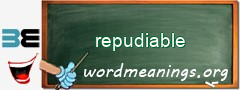 WordMeaning blackboard for repudiable
